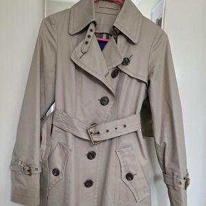 AuthenticBurberry  Tan Trench Coat From JAPAN Size S W/ Double Lining Detachable